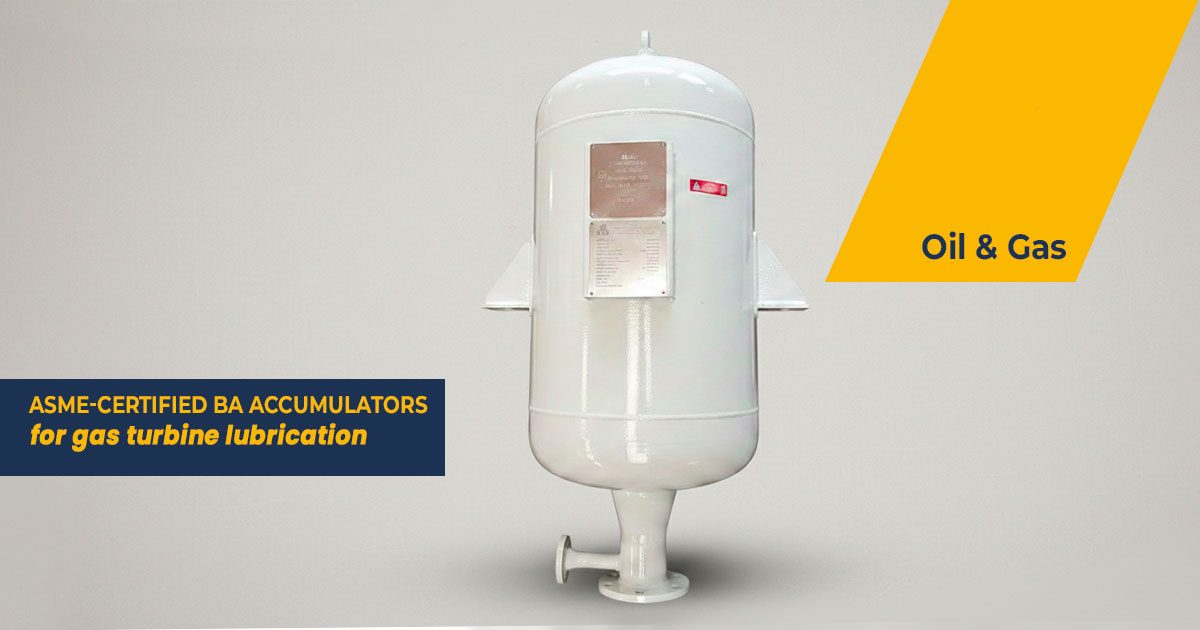 accumulatore speciale turbine a gas